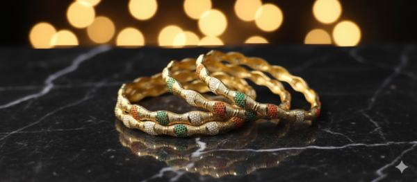 Gemini_Generated_Image_1srt8h1srt8h1srt Premium Multicolour gold plated bangles set of 4