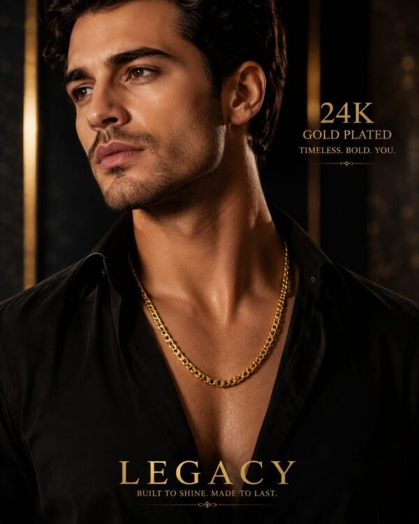 Premium Quality 24k Gold Plated Mens Chain