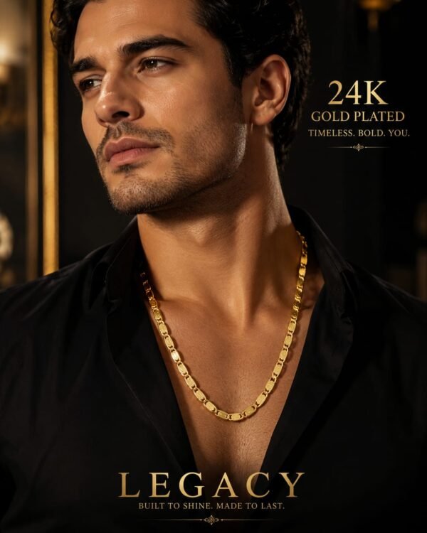 Premium Quality 24k Gold Plated Mens Chain