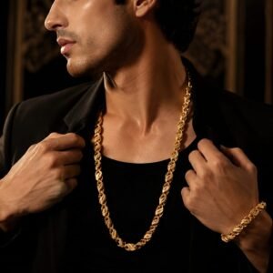 Men Stylish Premium Gold Plated Chain