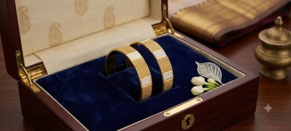 Gold Plated Stylish Bangle Set Premium Quality Set Of 2