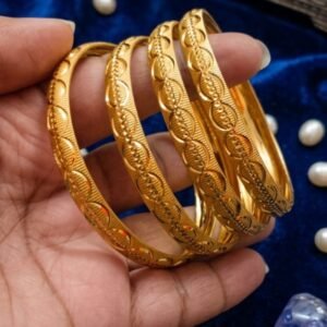 Gold Plated Stylish Bangle Set Premium Quality Set Of 4