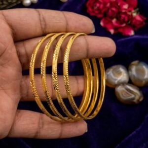 Gold Plated Stylish Bangle Set Premium Quality Set Of 4
