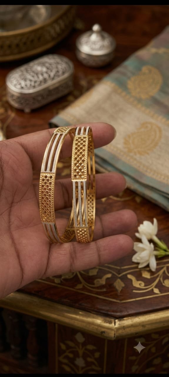 Gold Plated Stylish Bangle Set Premium Quality Set Of 4