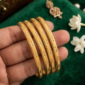 Gold Plated Stylish Bangle Set Premium Quality Set Of 4