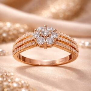 AD Diamond Rose Gold Ring