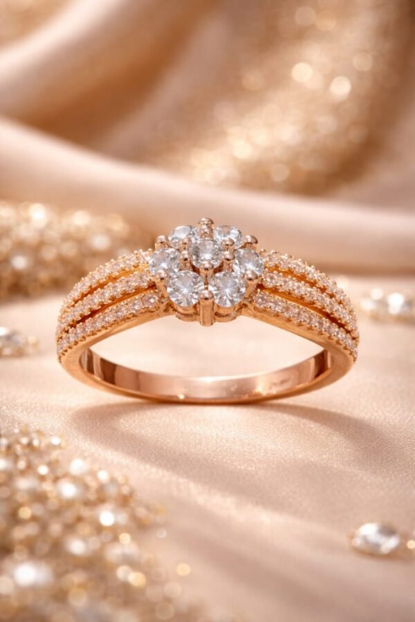 AD Diamond Rose Gold Ring