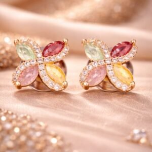 WhatsApp Image 2026-07-24 at 6.53.54 PM Multicolour AD Diamond Rose Gold Earrings