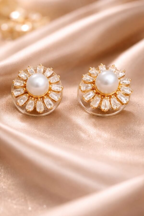 AD Diamond Rose Gold Earrings